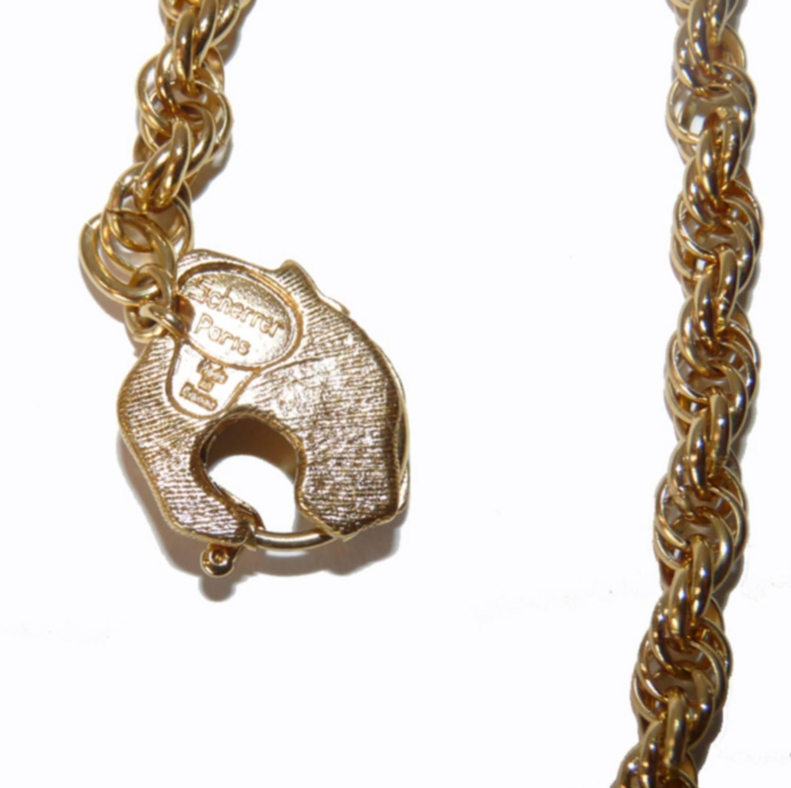 Beautifull Vintage Jean Louis Scherrer Long Necklace   2