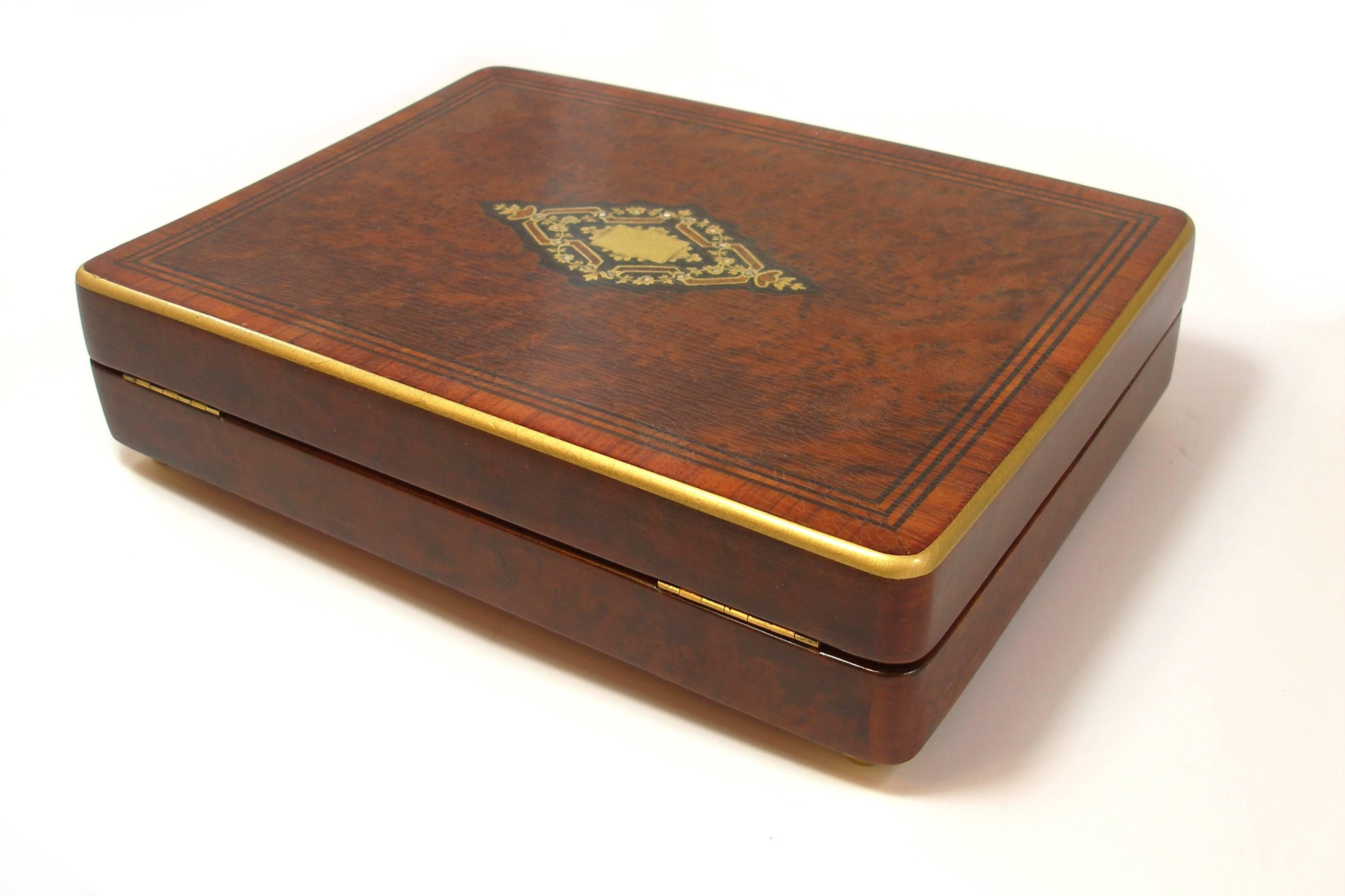 COLLECTIBLE RARE Secret Box Boulle Marqueterie Napoleon III / 19em Siecle In Excellent Condition For Sale In VERGT, FR