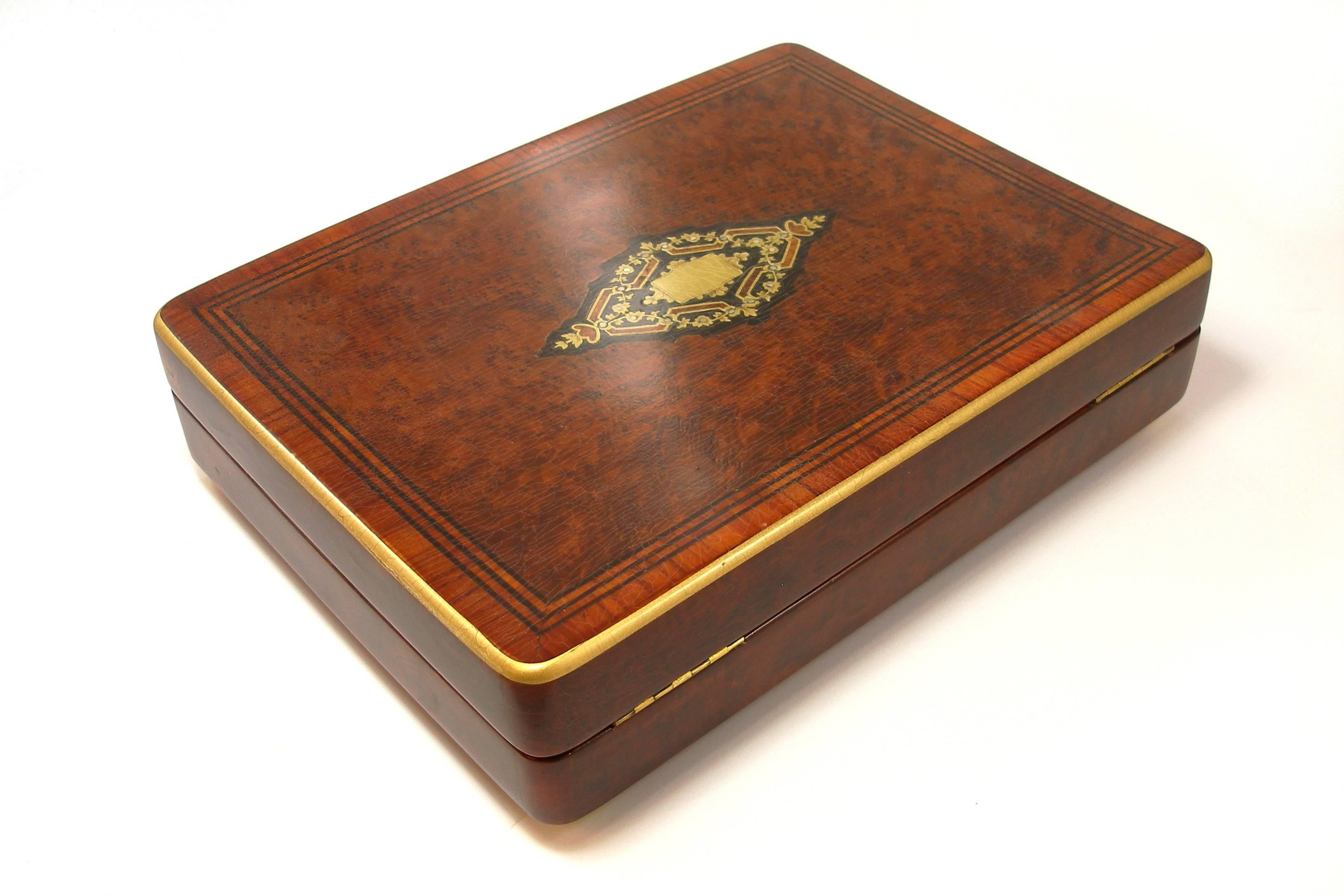Women's or Men's COLLECTIBLE RARE Secret Box Boulle Marqueterie Napoleon III / 19em Siecle For Sale