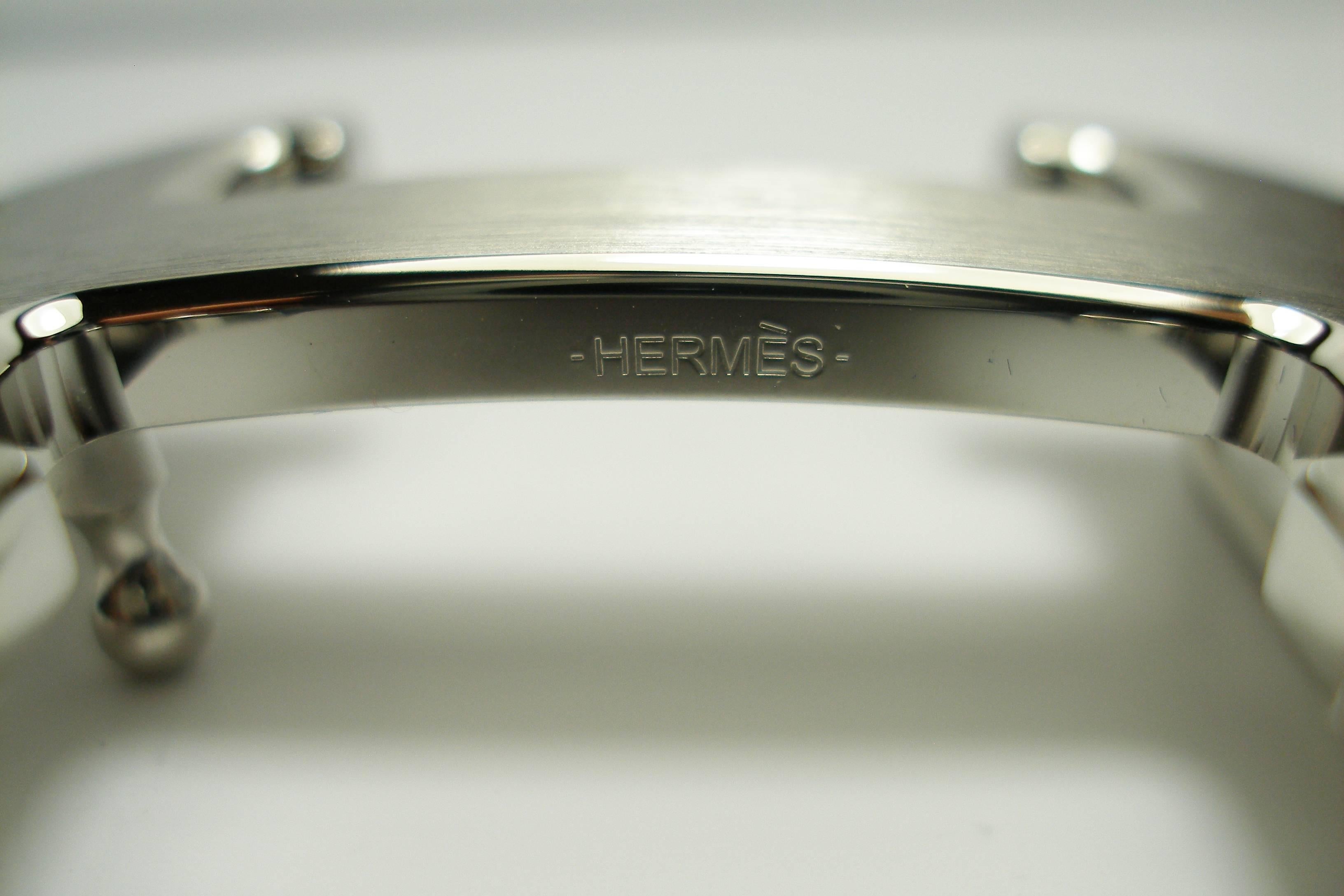 HERMES H Constance Belt Buckle Palladium Brossé / Excellente Condition In Excellent Condition In VERGT, FR