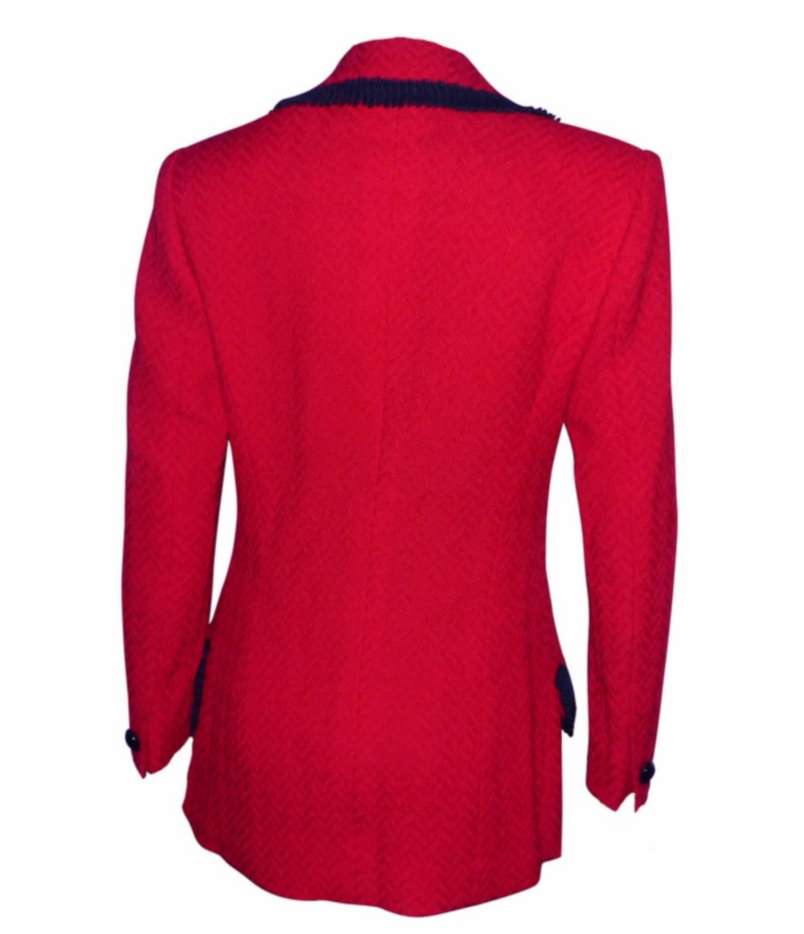 Rare and Vintage Nina Ricci Haute Couture Wool Jacket Bi Colore 3