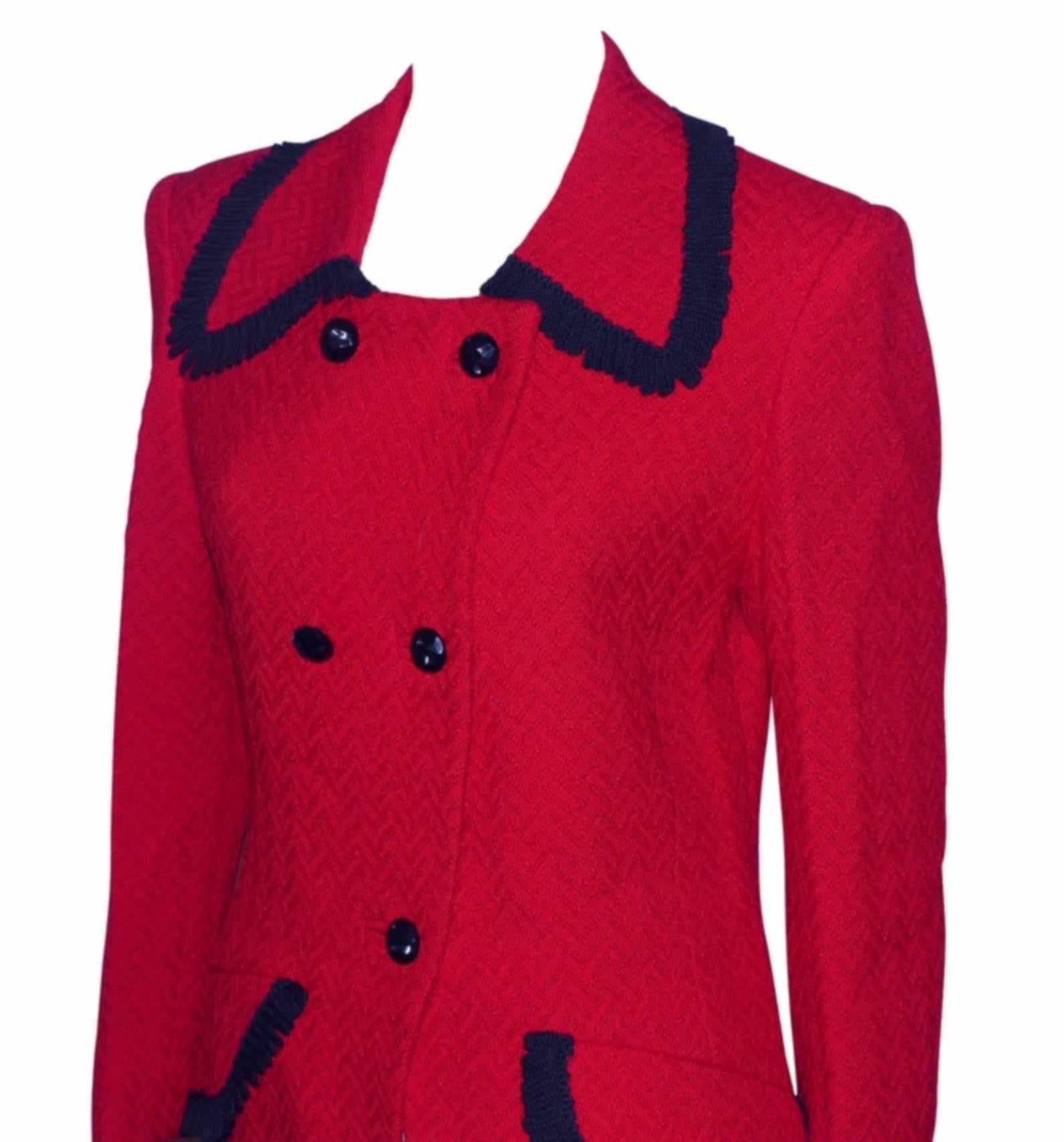 Rare and Vintage Nina Ricci Haute Couture Wool Jacket Bi Colore 4