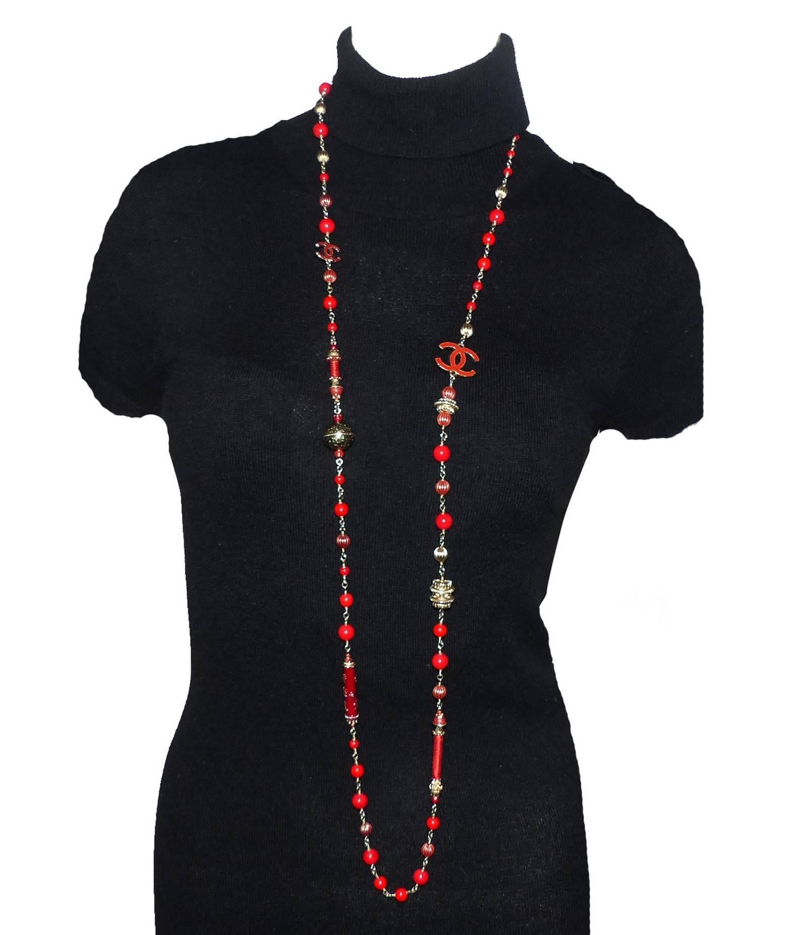 Limited Edition Long Necklace Chanel Logo CC Collection PARIS SHANGHAI 2