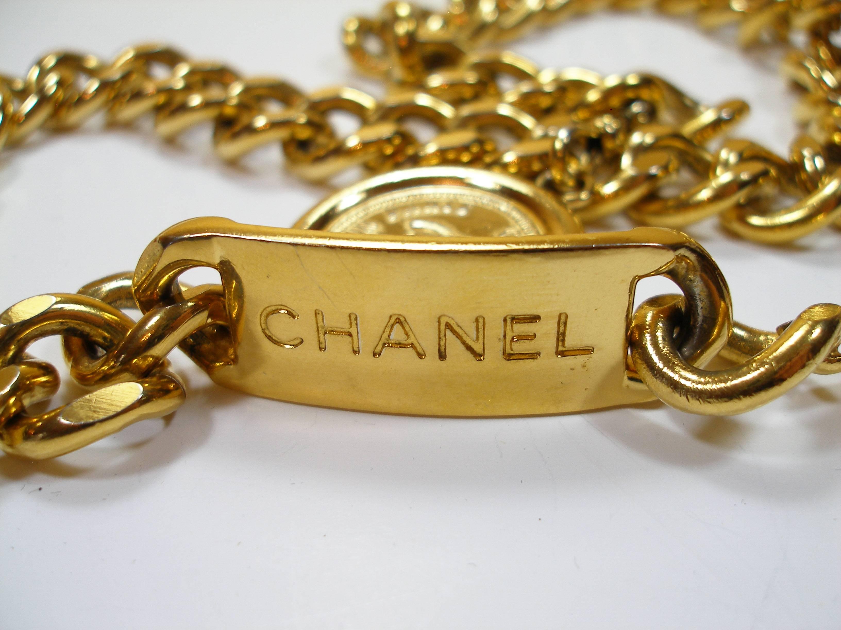 gold chain chanel belt