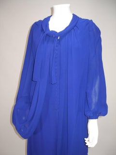 Circa 1950 Vintage Dress Coat Set Silk and Ostrich Feathers Balmain Couture 36FR