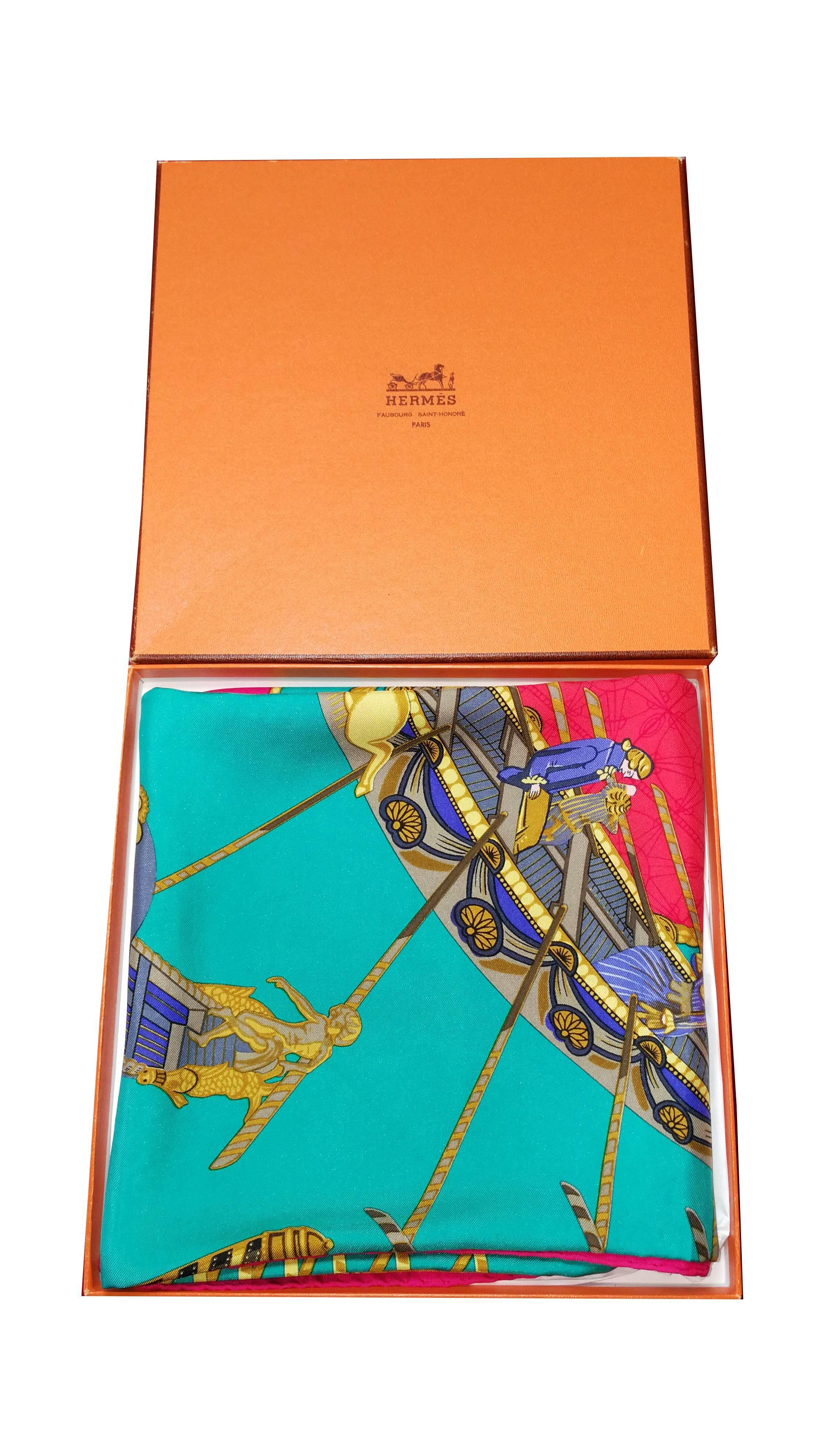 Hermès Vintage Scarf Les Bissones de Venise By Annie Faivre 3