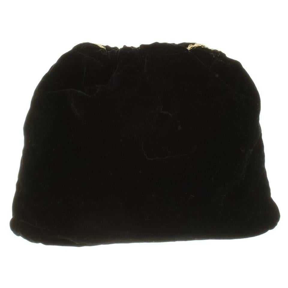 Black Yves saint Laurent YSL Vintage Velvet and Passementerie Bag, Circa 1980s 