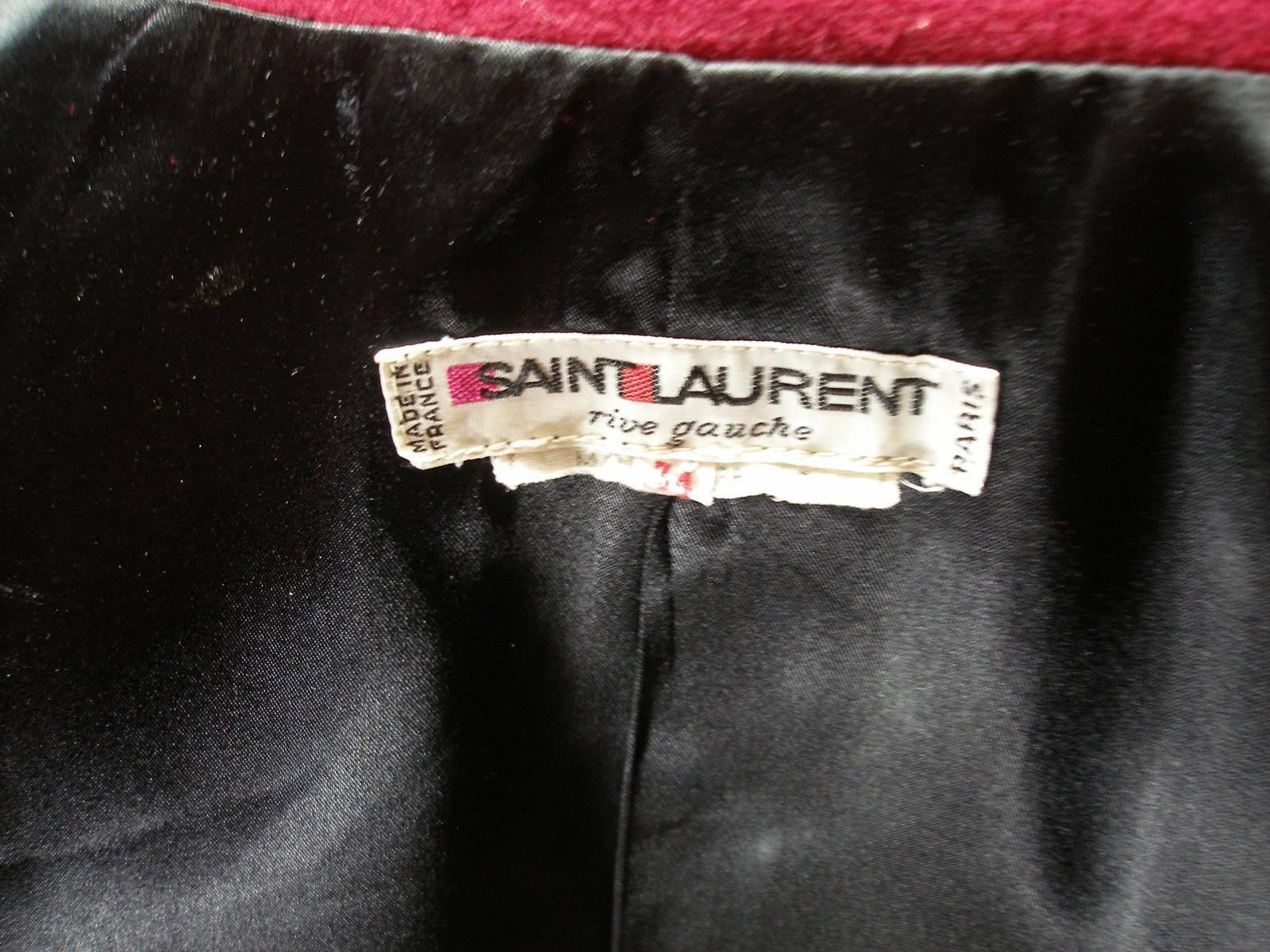 Circa 80's Yves Saint Laurent Russian Collection Wool Red Jacket Size FR40 US10 3