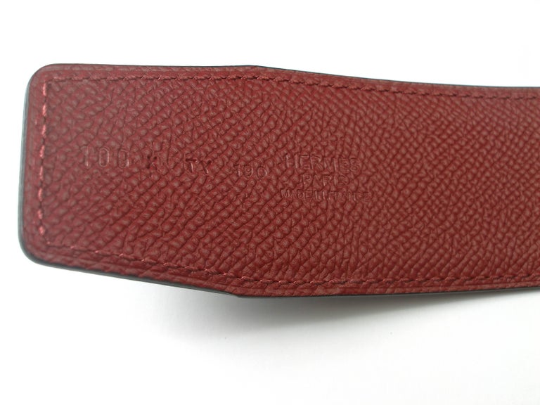 Hermès Leather belt strap in 42 mm Reversible size 100 cm / BRAND NEW