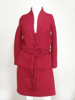 John Galliano For Christian Dior Runway Wool Framboise Suit Skirt FR38, 2009