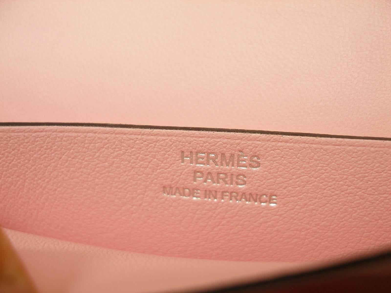 Pink Hermès Smart case Large Size Swift Leather Rose Sakura /Good Condition For Sale