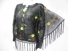 Vintage Christian Dior by John Galliano Set Cardigan and Poncho Embroidered XS