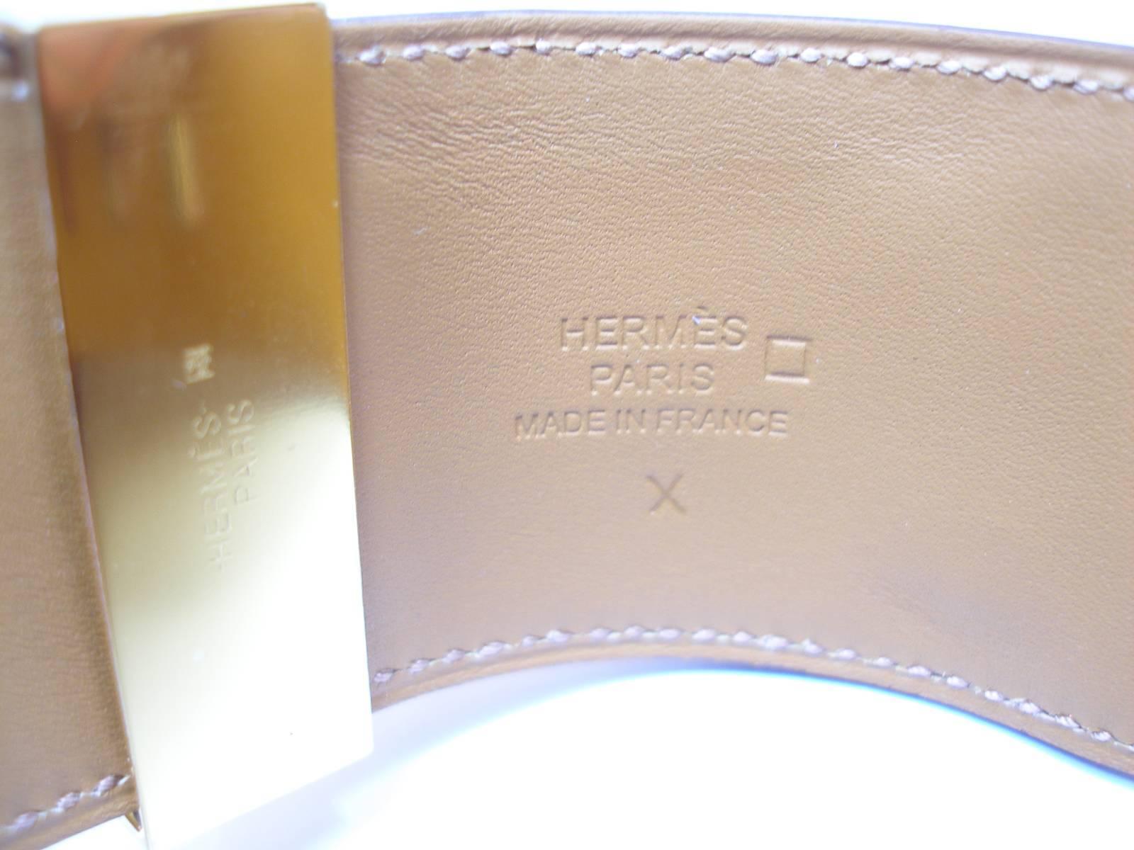Hermès Bracelet CDC Collier de Chien Alligator Rouge Géranium Gold Hardware 3