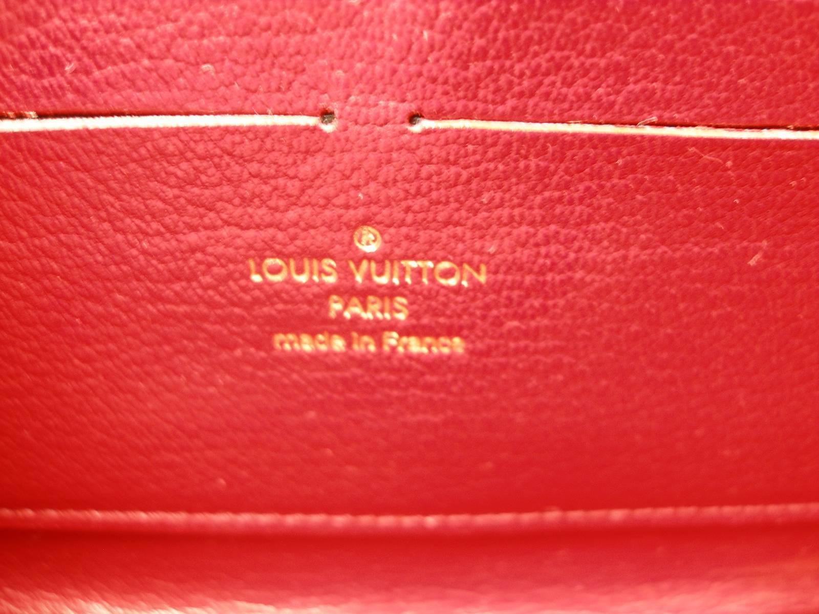 Circa 2010's Rare Louis Vuitton Wallet or Clutch Zippy Red Alligator Wallet For Sale 4