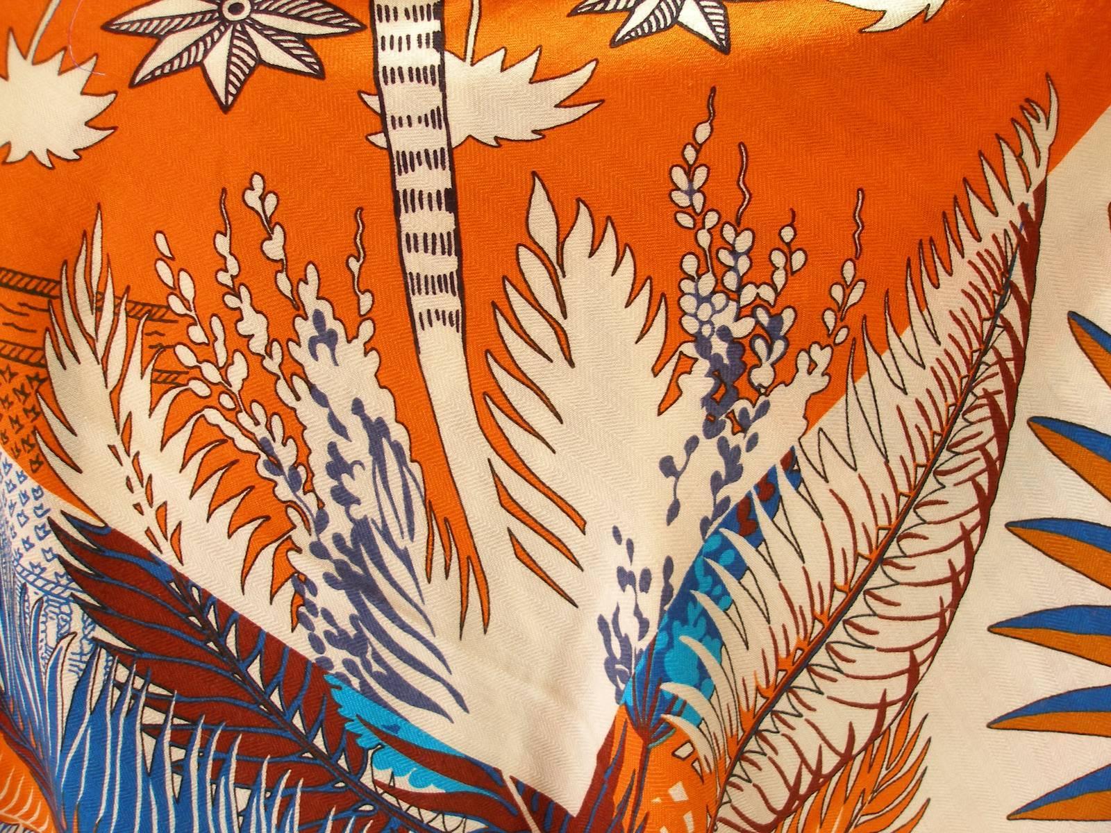 Gorgeous and Rare New Hermes Mythiques Phoenix Cashmere and Silk Shawl 140 cm  1