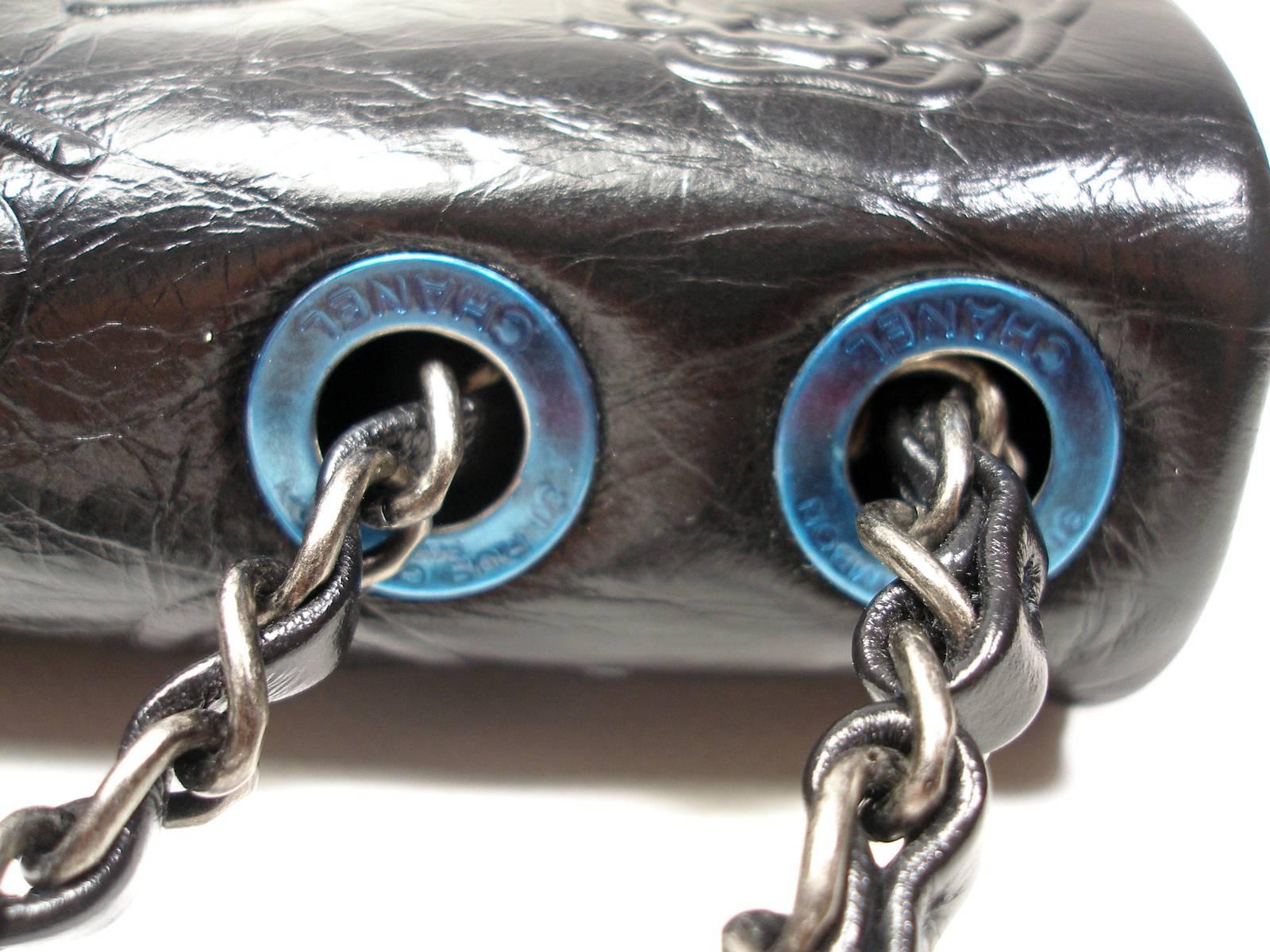 Chanel Precious Symbols Single Flap Bag Embossed Leather Medium Size /Brand New 5