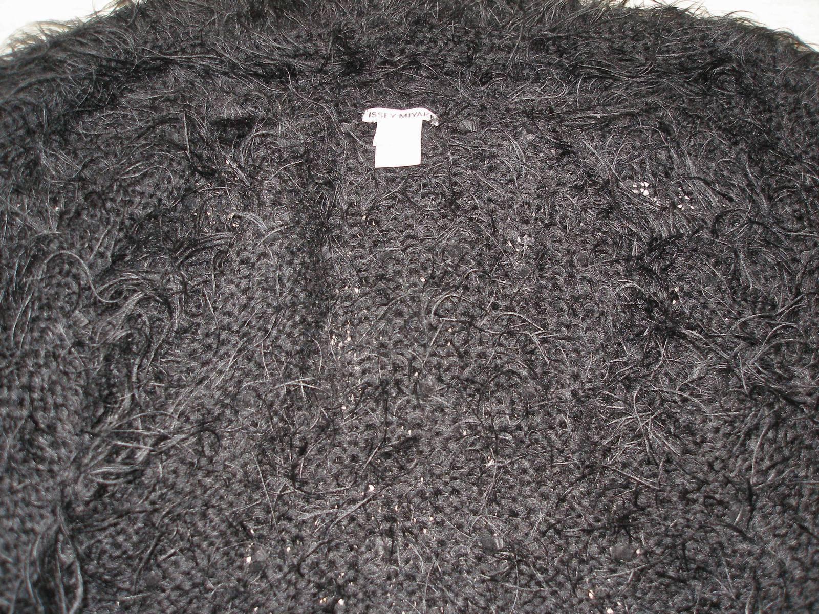 Issey Miyake Vintage Black Mohair and Ribbon Cardigan  For Sale 9