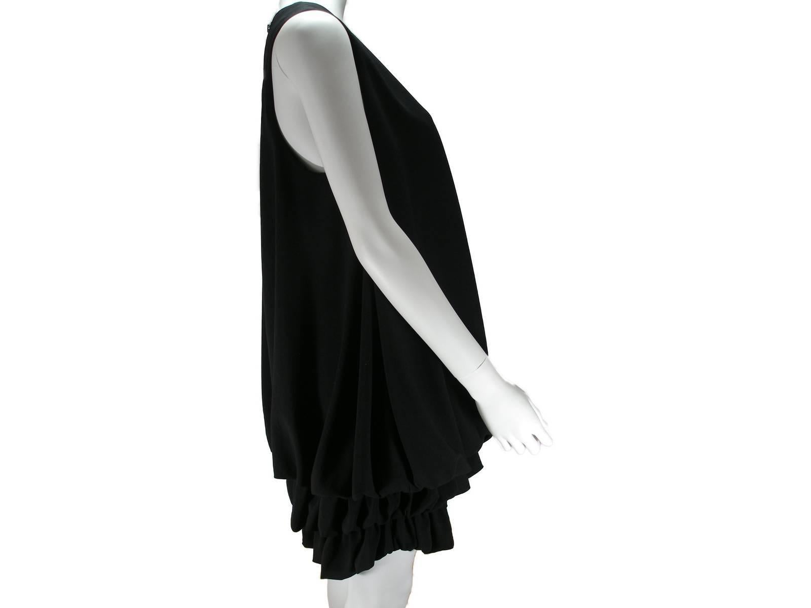 Givenchy Black Polyester Mini Dress 38 French Size / Excellente Condition For Sale 6
