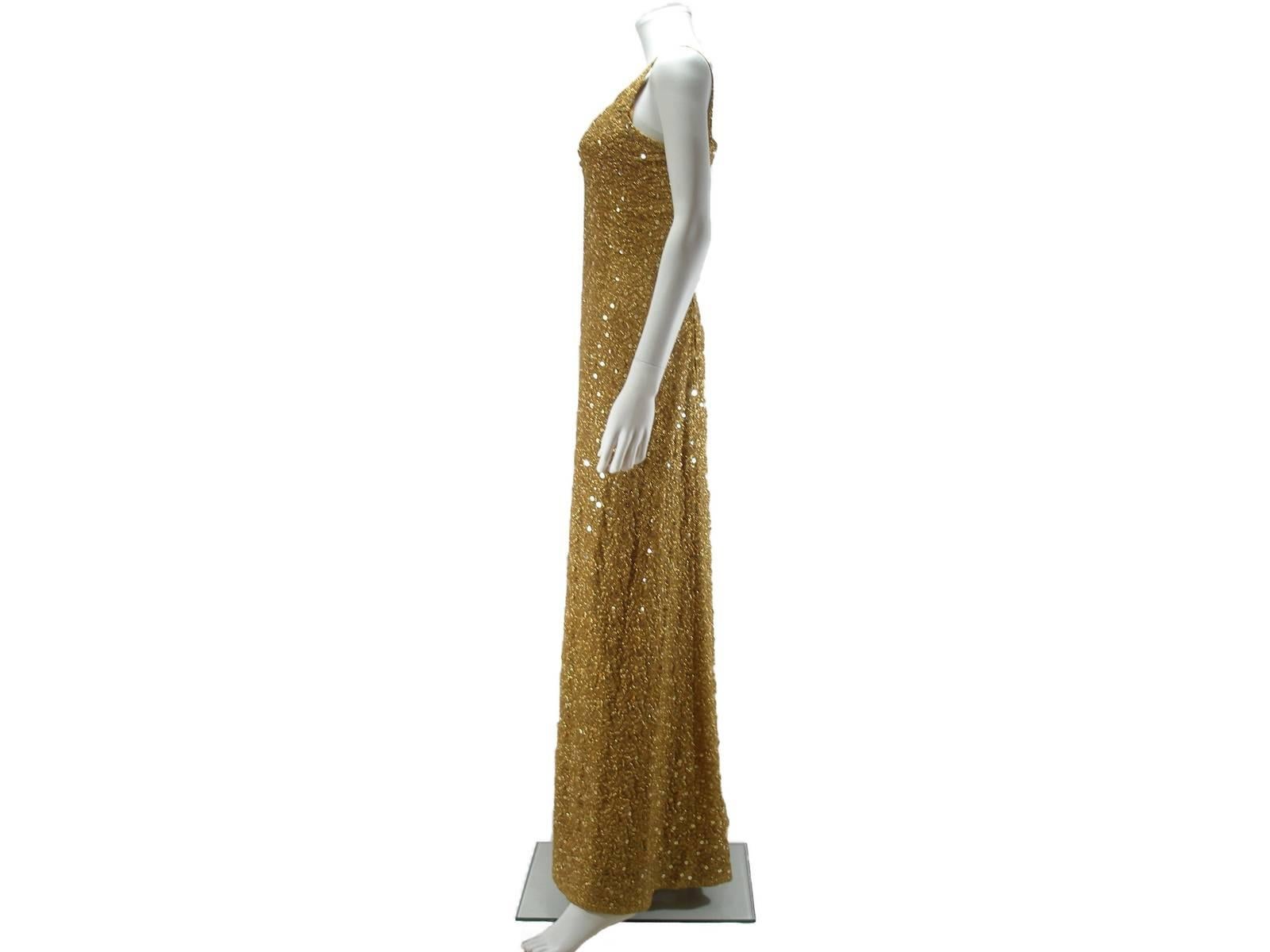 Chanel Haute Couture Vintage Suite Gold Cloque Embroidered Sequins, 1977  For Sale 1