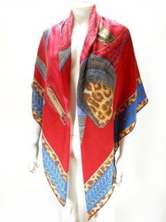 Hermès Sellerie d'Officier en Grande Tenue Shawl Cachemere Silk  140 /BRAND NEW