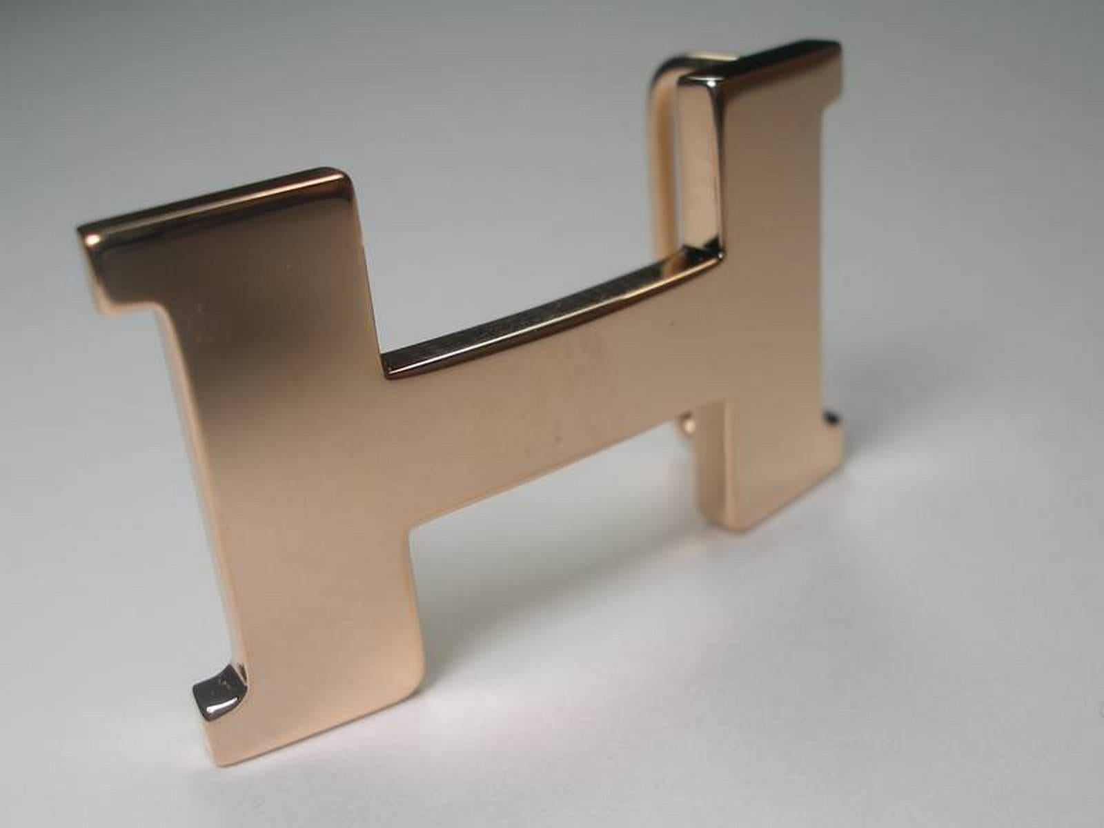 Rare Hermès Mini Constance H Buckle for strap 2.4 cm PinK Gold / Good Condition In Good Condition In VERGT, FR