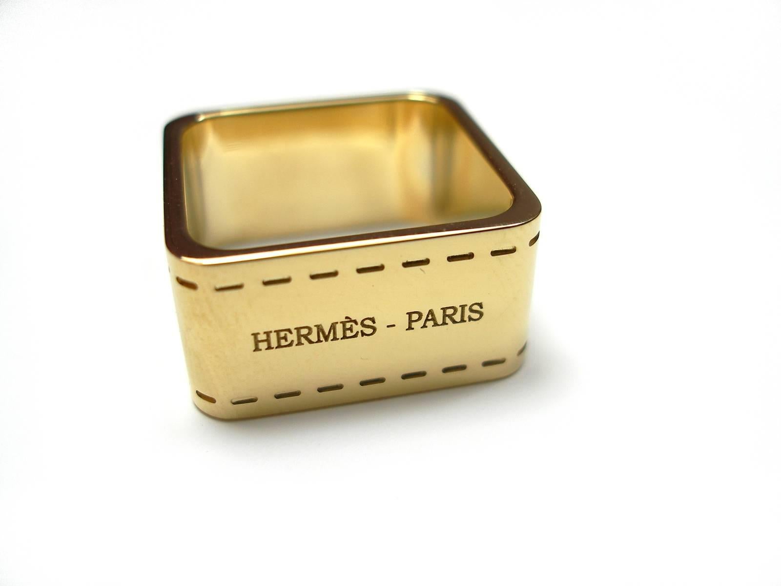 Hermès Bolduc Permabrass Ring Scarf  1