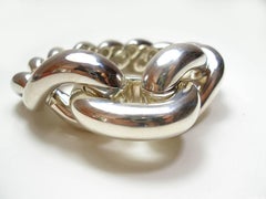 RARE Hermès Vintage Torsade Géant TGM Bracelet  in Silver 925 " / Good Condition