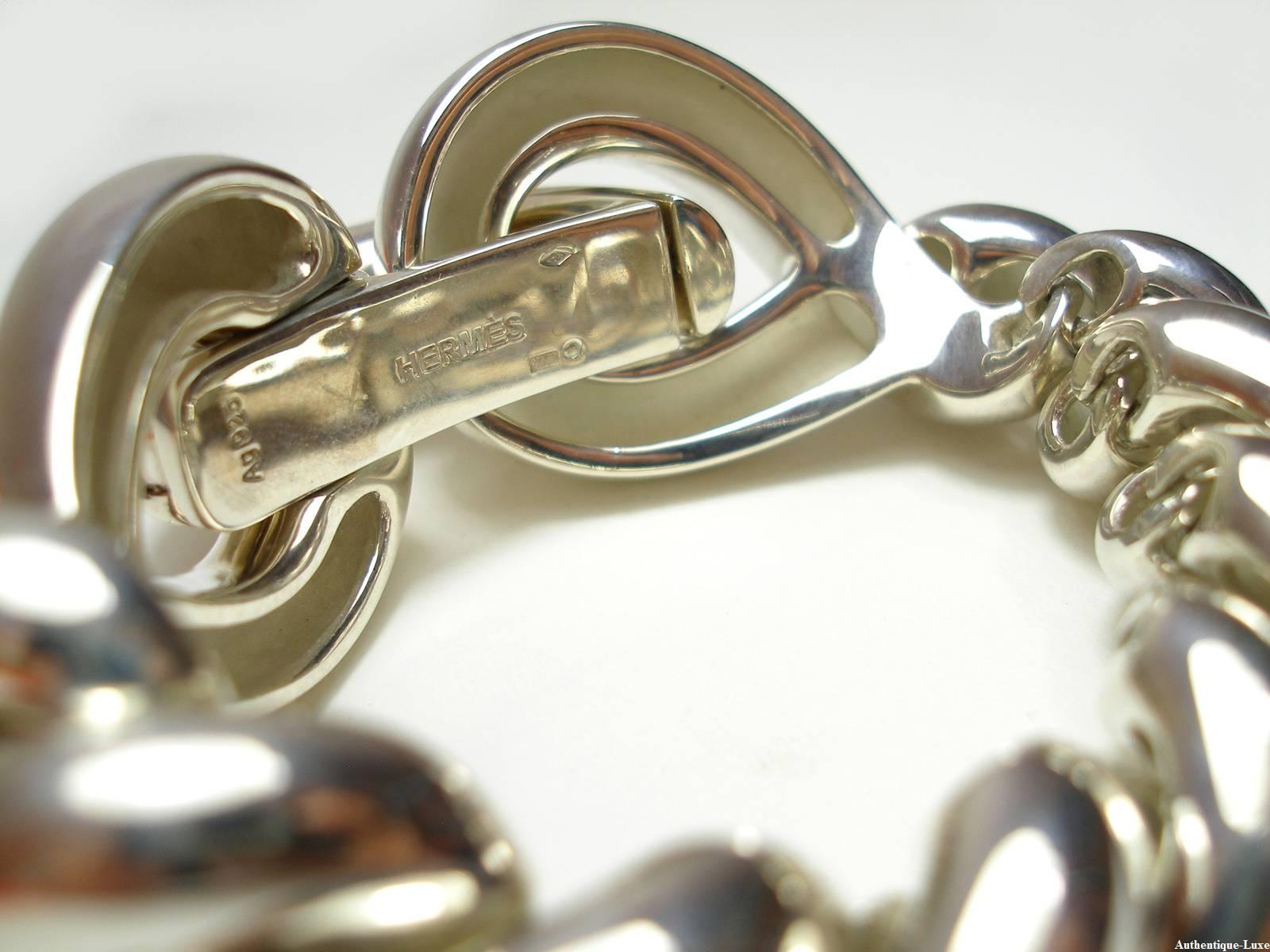 RARE Hermès Vintage Torsade Géant TGM Bracelet  in Silver 925 