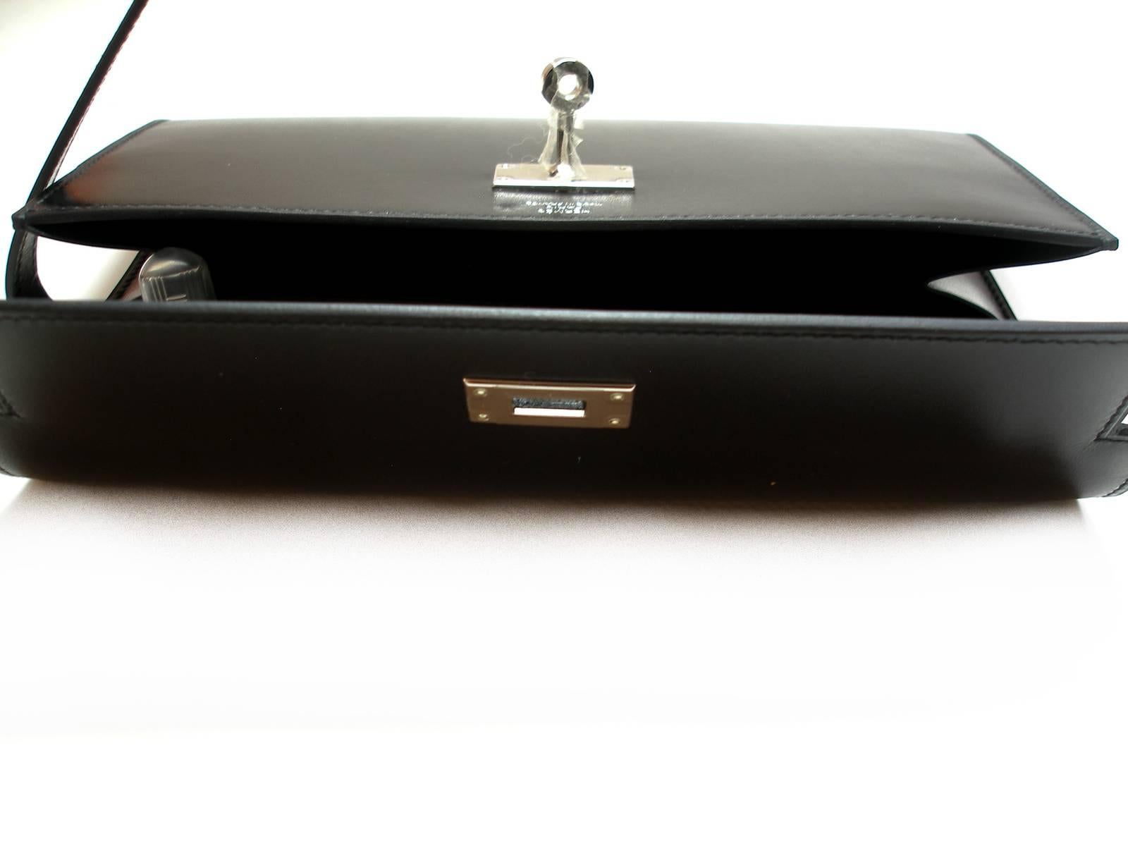 Collectible Item Hermès Long Kelly Wallet Black Box Leather Palladium Hdw / NEW 3