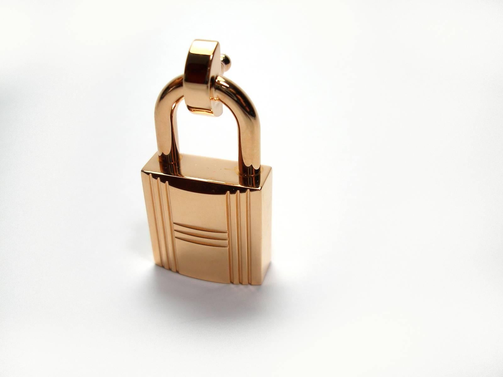 INEDIT Hermès Romance Mini Cadenas Buckle Gold Plated for strap 13 mm BRAND NEW  2