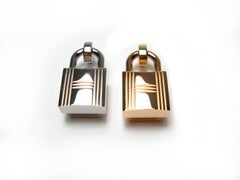 INEDIT Set 2 Romance Mini Hermès Cadenas Buckle for strap in 13 mm / BRAND NEW