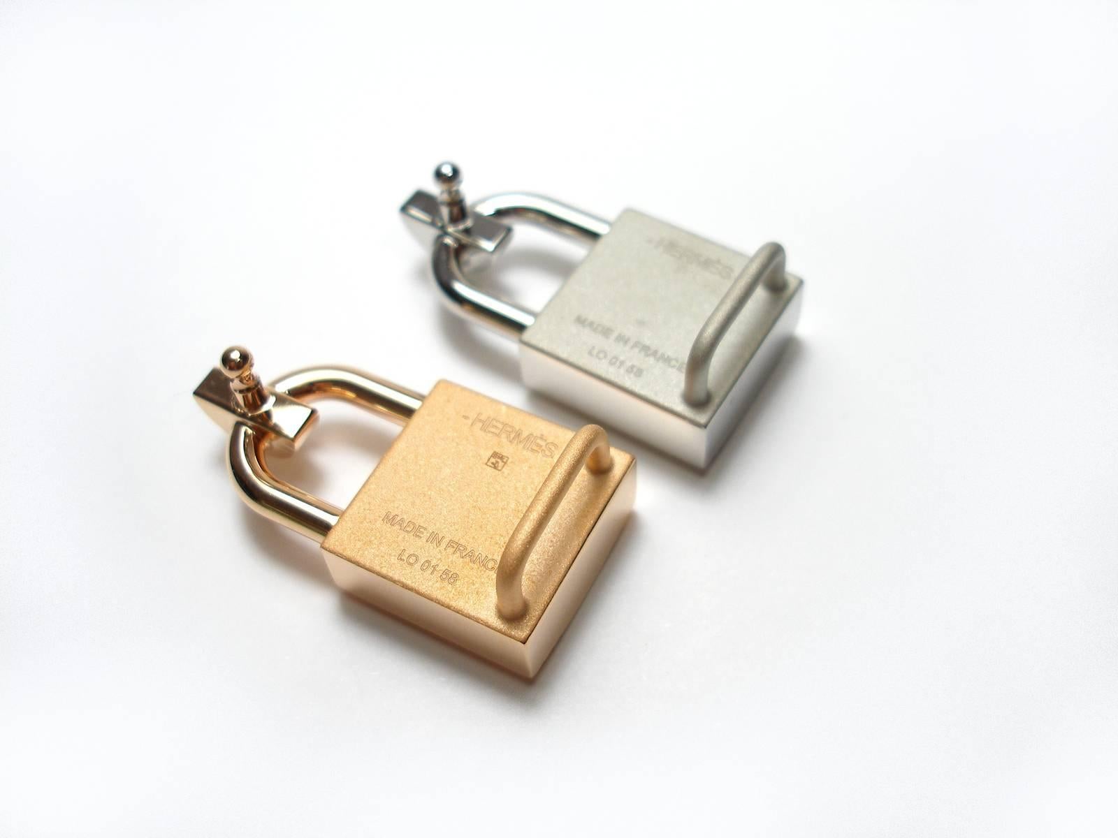 INEDIT Set 2 Romance Mini Hermès Cadenas Buckle for strap in 13 mm / BRAND NEW  6