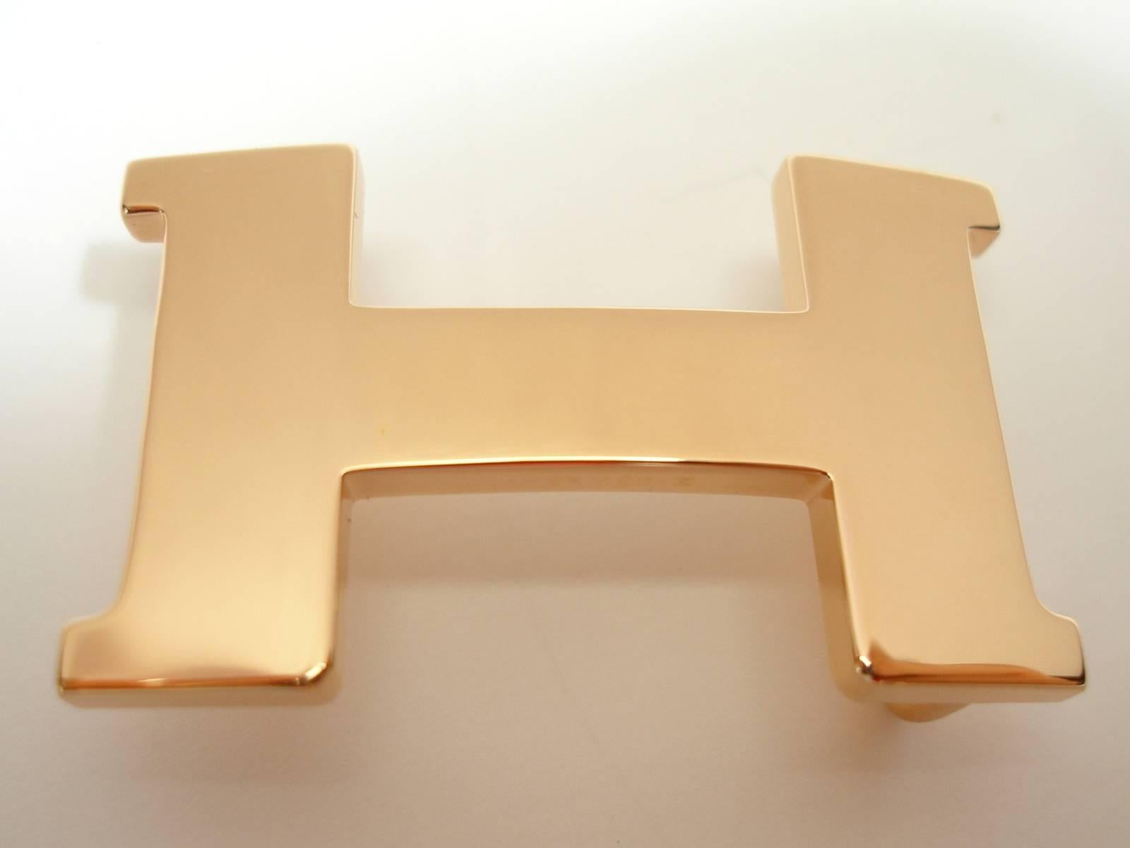 Rare Hermès Mini Constance H Buckle for strap 2.4 cm PinK Gold  3