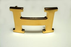 HERMES H Constance Belt Buckle Gold Plated Shiny / Excellente Condition