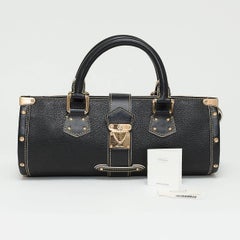 Louis Vuitton Suhali L'Epanoui PM Black Handled Clutch Bag Purse