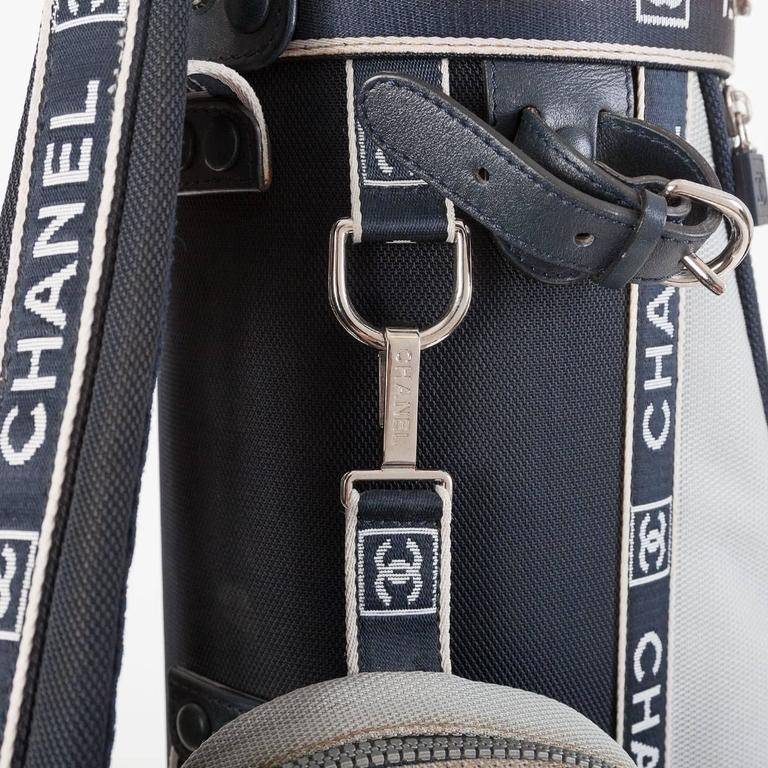 Rare Chanel Ladies Navy White Sunday Golf Bag with Accessories