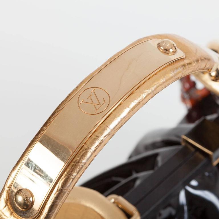 Louis Vuitton Nanogram Leather Charm Bracelet - Ruthenium-Plated