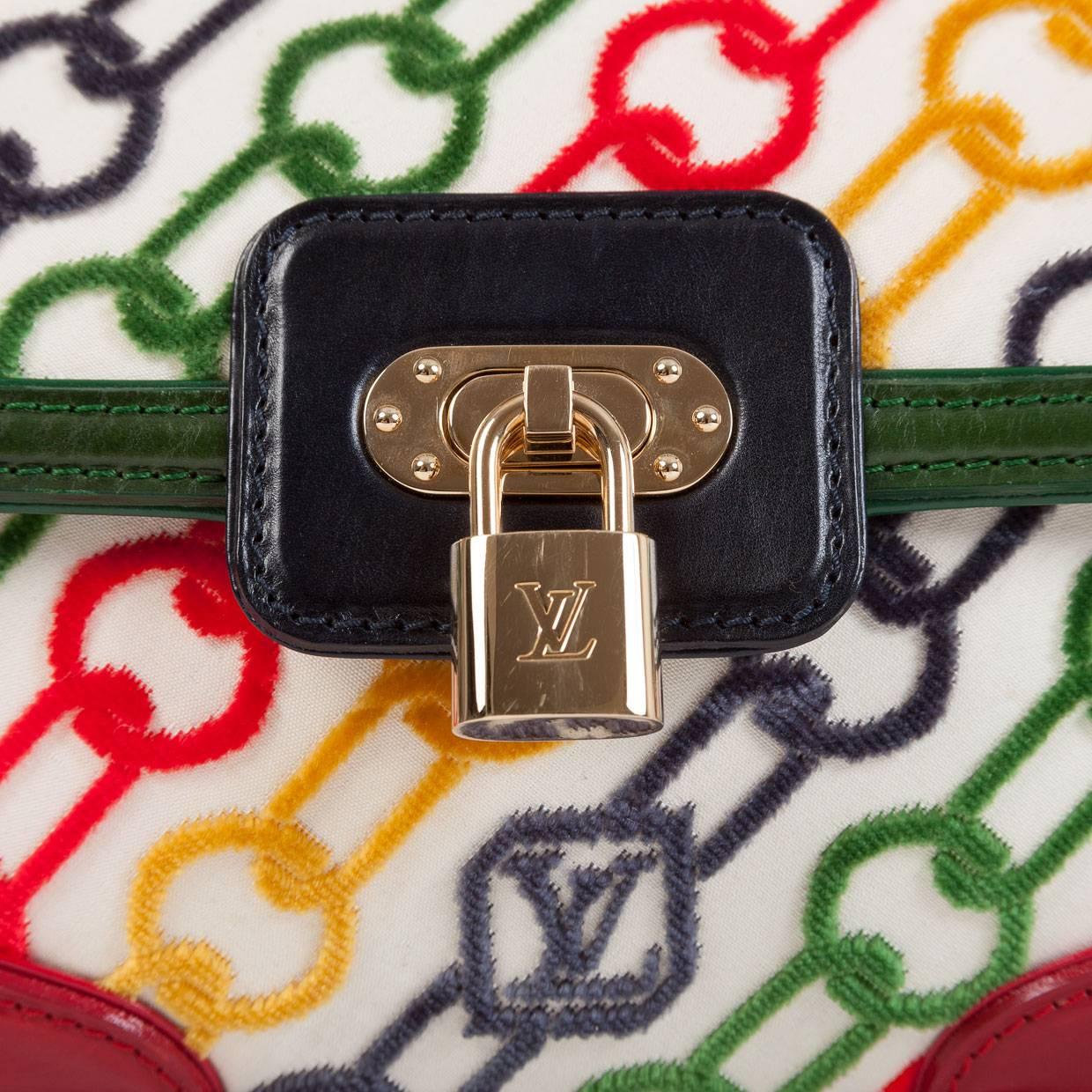 Women's Louis Vuitton Limited Edition Monogram Velvet Chains Red Dolly Pochette Bag NWOT