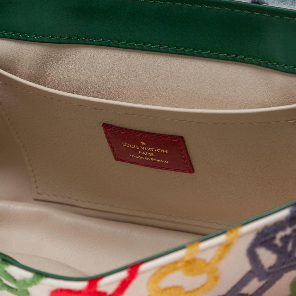 Louis Vuitton Limited Edition Monogram Velvet Chains Red Dolly Pochette Bag NWOT 5