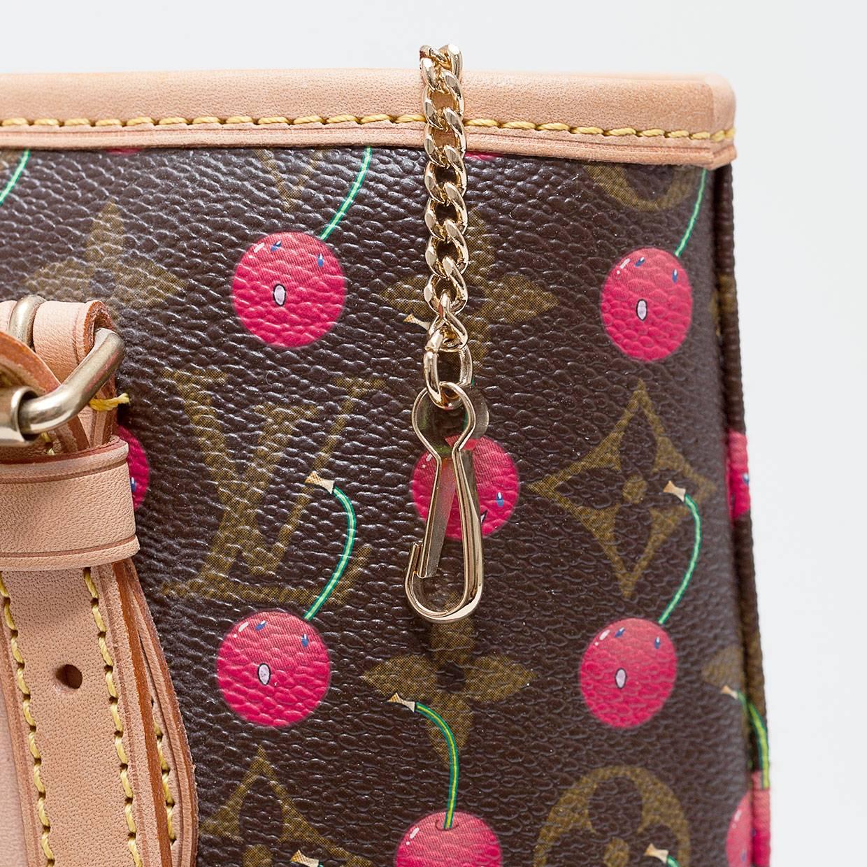 Louis Vuitton Limited Edition Monogram Cerises Bucket Bag (Cherry Print) In New Condition In Columbia, MO