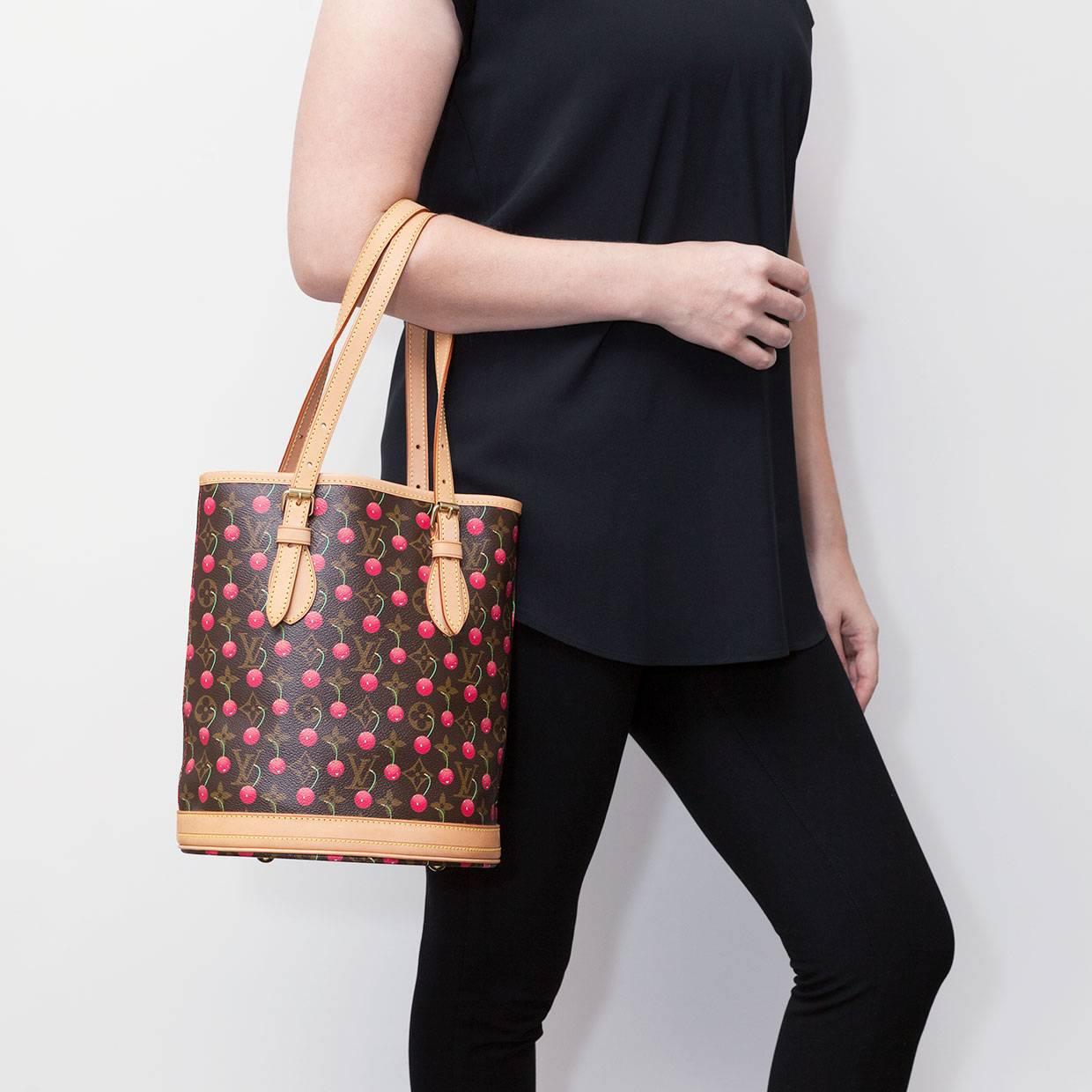 Louis Vuitton Limited Edition Monogram Cerises Bucket Bag (Cherry Print) 3