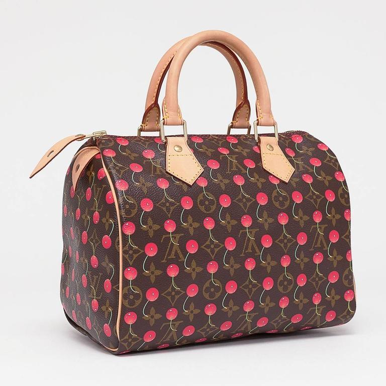 Louis Vuitton Limited Edition Monogram Cerises Speedy 25 Bag (Cherry ...