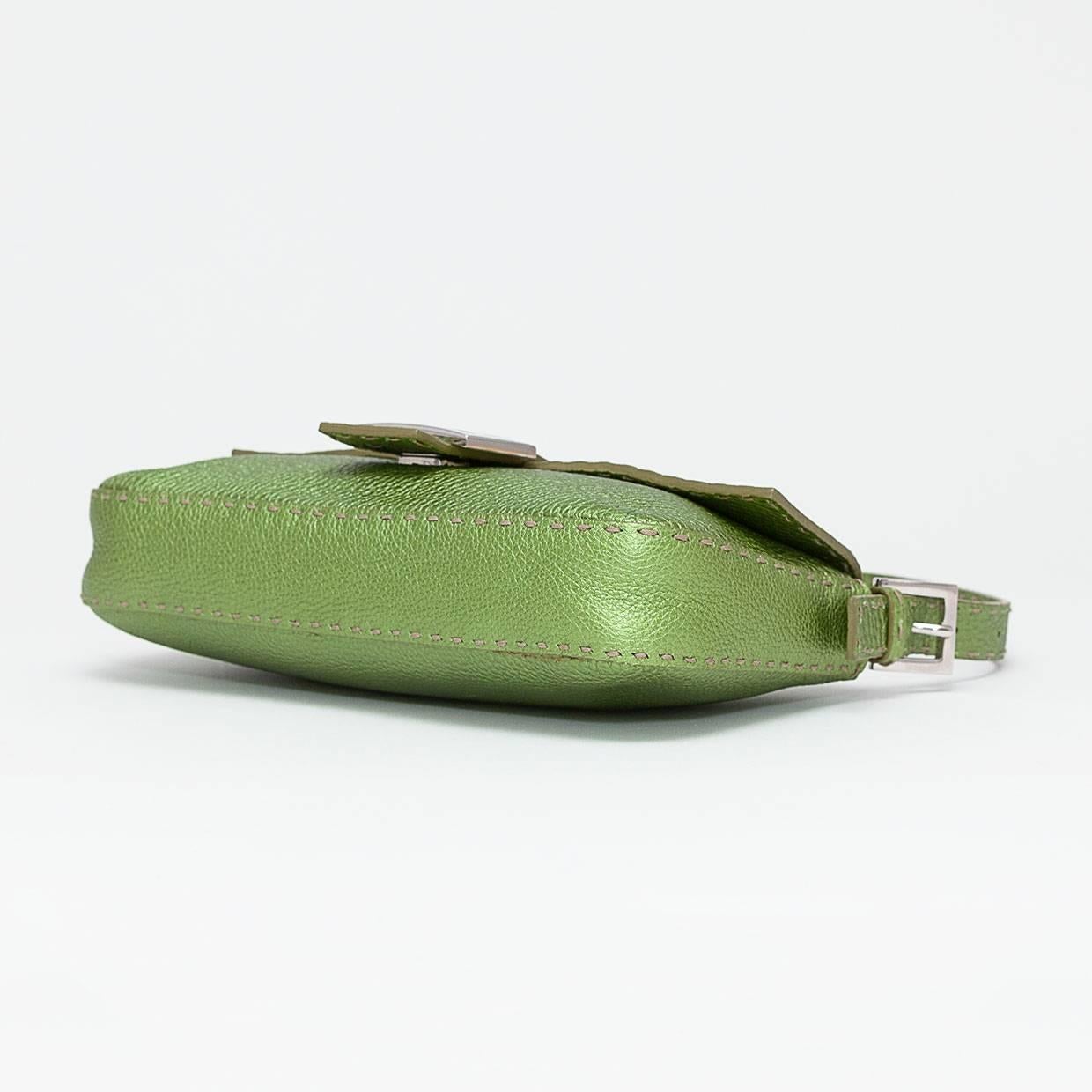 metallic green purse