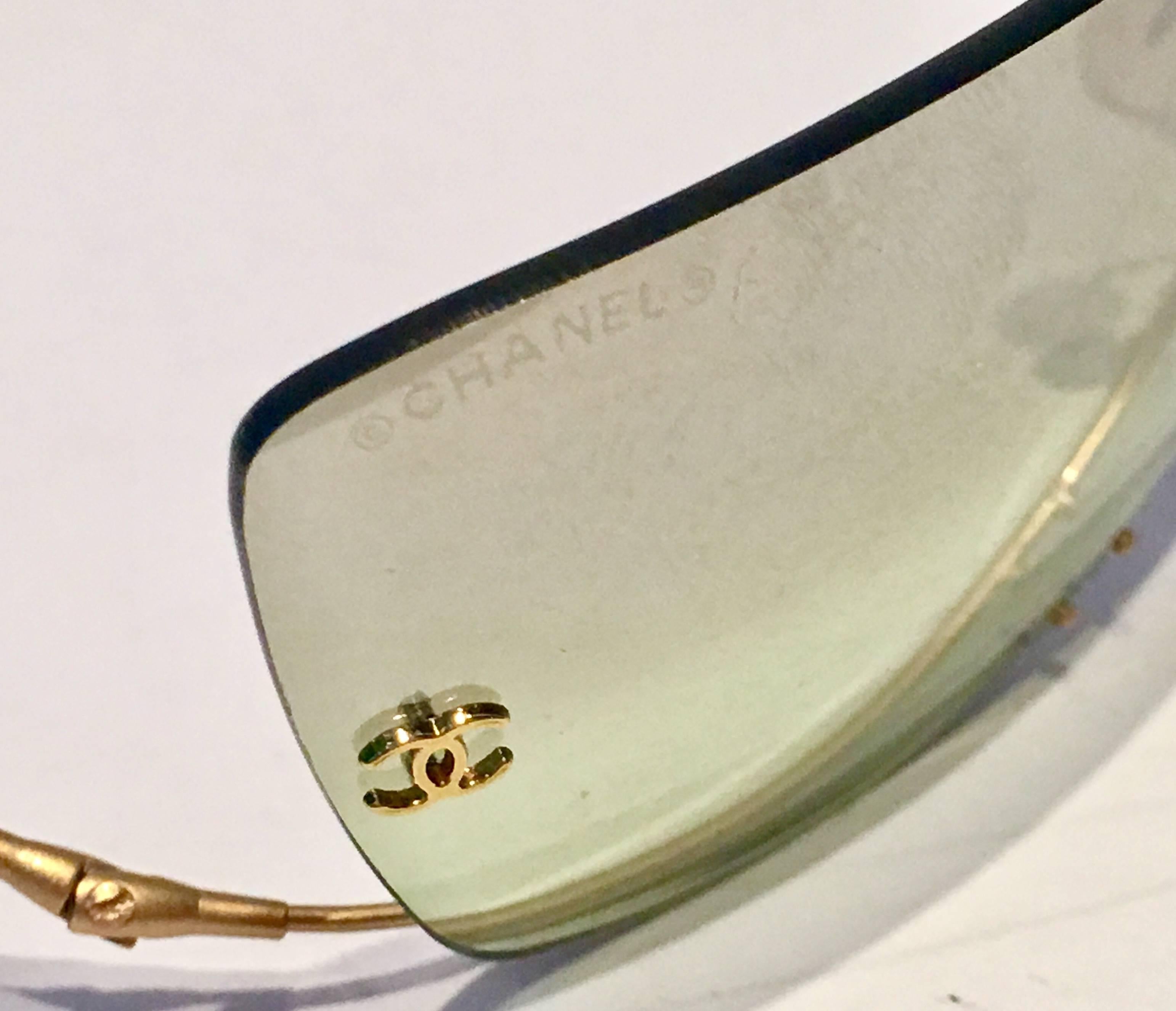 Beige Chanel Freshwater Pearl Rimless & Mirrored  