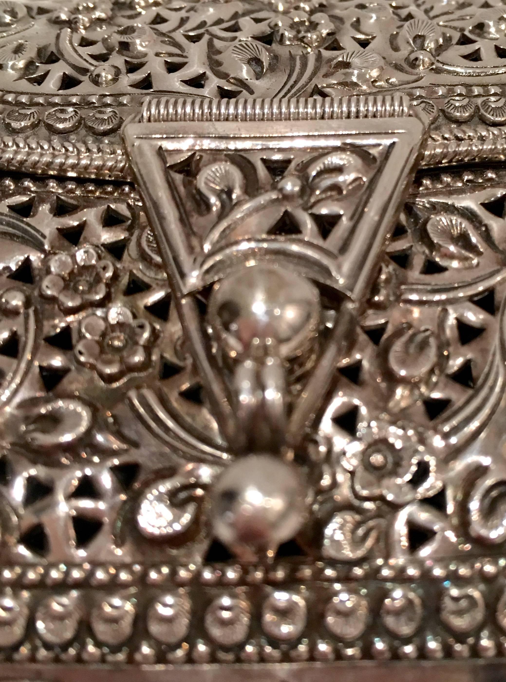 silver filigree purse
