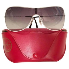 Klassische weiße Aviator-Sonnenbrille von:: Ray Ban