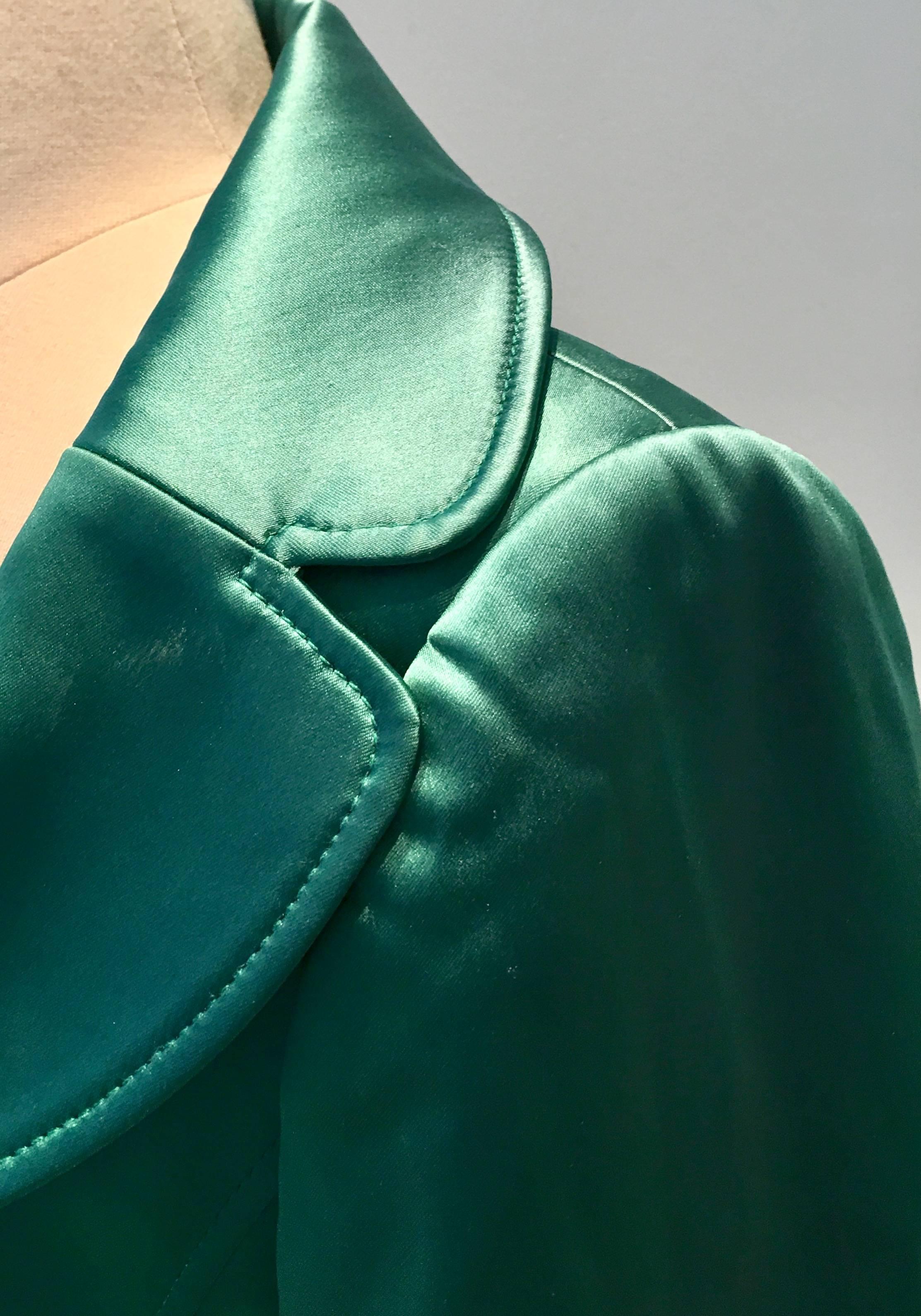 2013 New Dolce & Gabbana Emerald Satin Evening Jacket 3