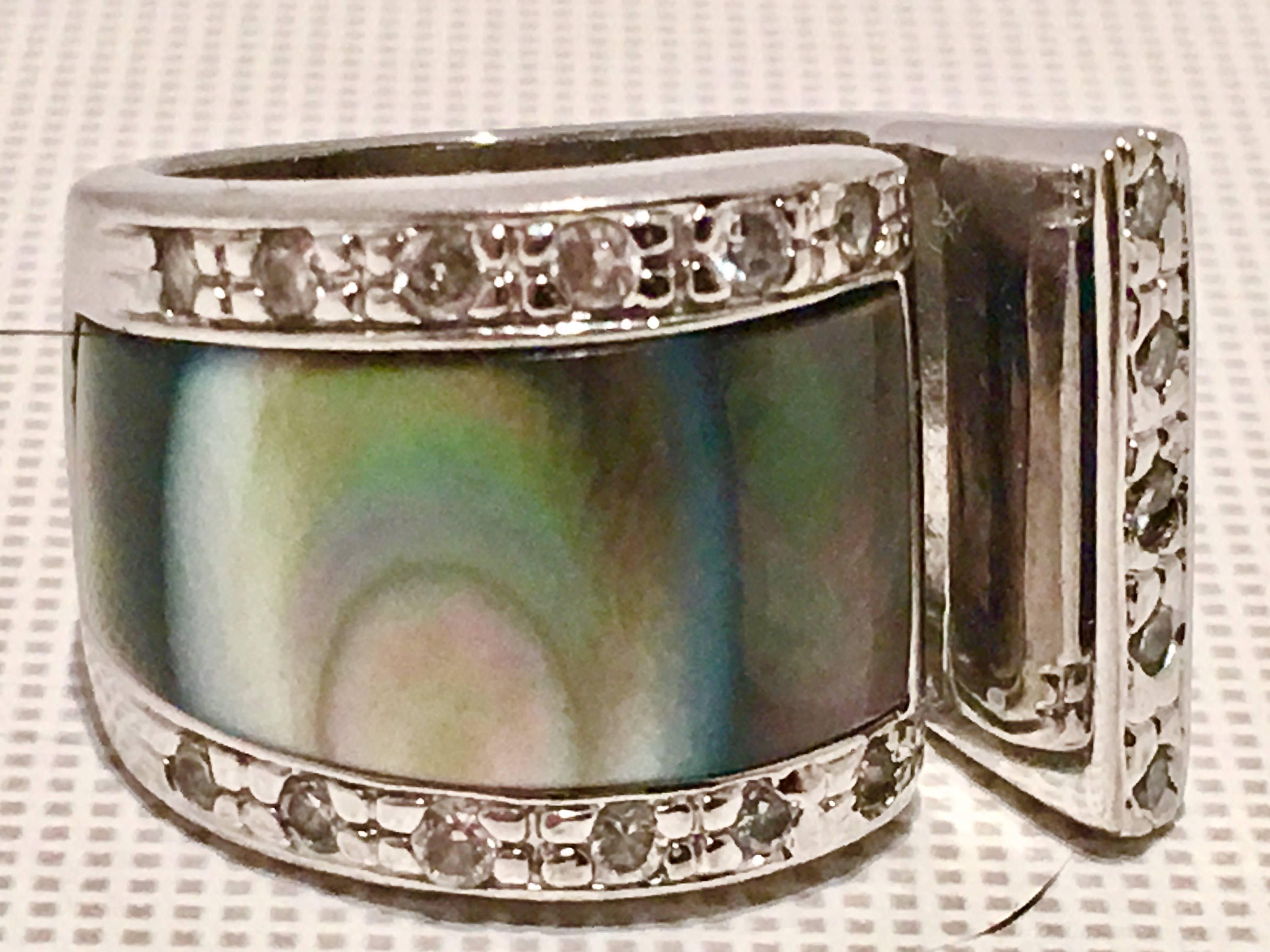 Sterling silver sale - Modern Sterling Silver and Pearl Wrap Ring
