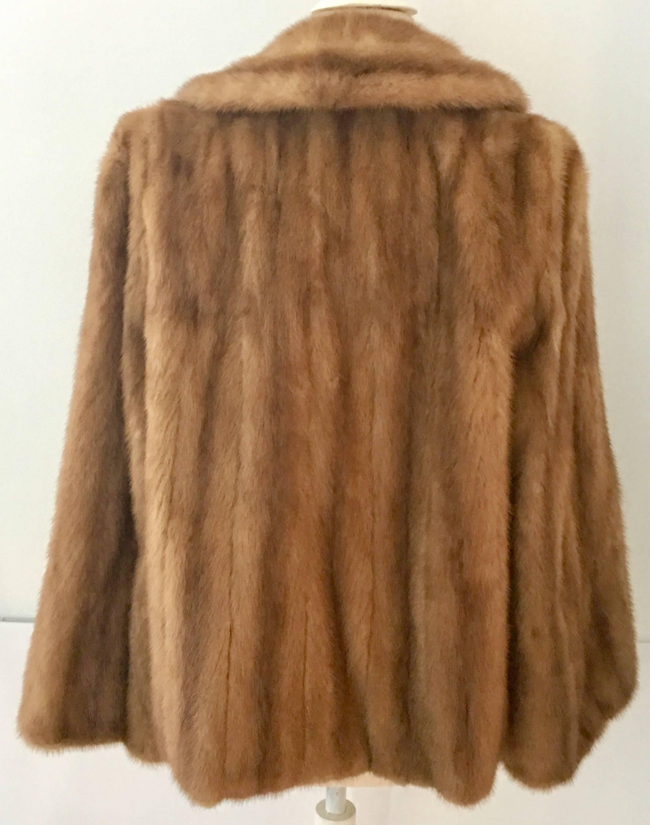 1950'S Mink Fur Swing Coat In Excellent Condition In West Palm Beach, FL