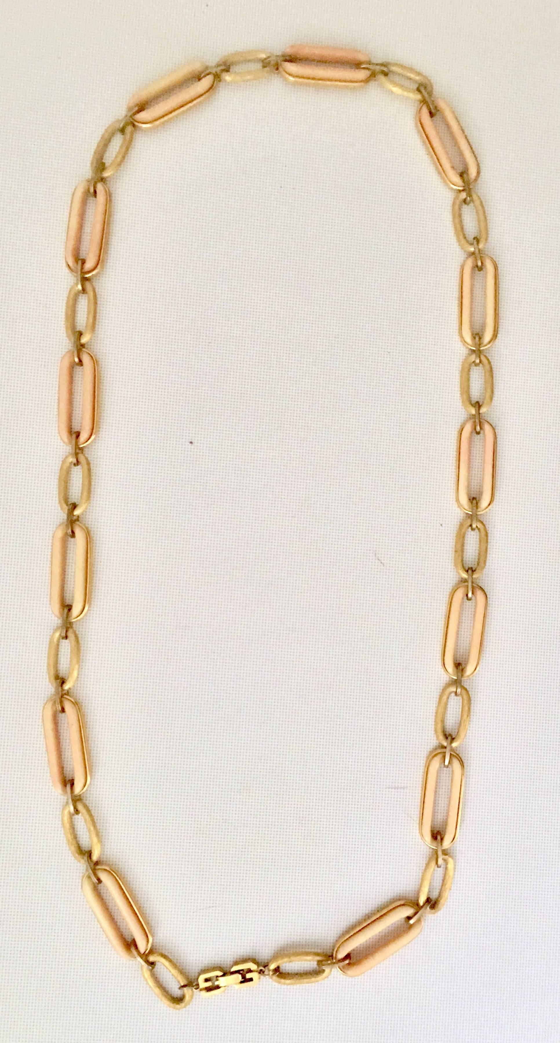 brushed gold necklace